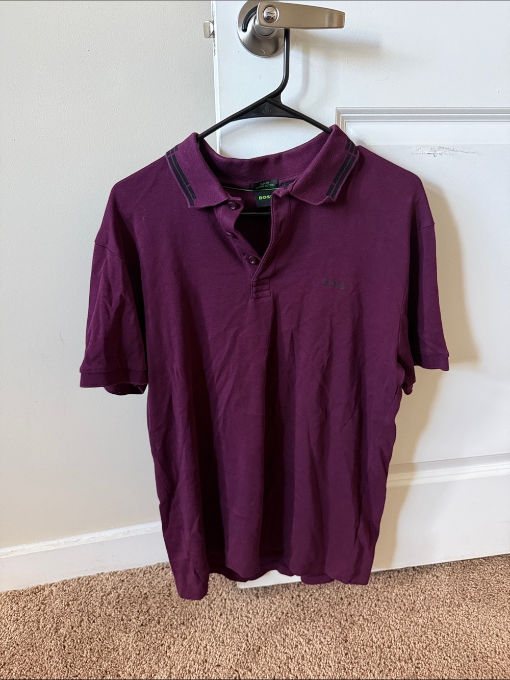 BOSS Men's Polo Shirt in Plum